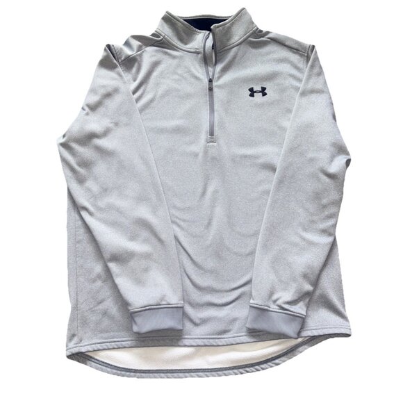 Mens Under Armour Size XL Gray Loose ColdGear 1/4 Zip Sweatshirt - Picture 1 of 6